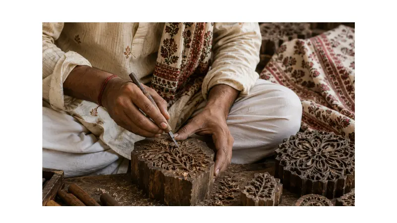 creating block for hand block printing