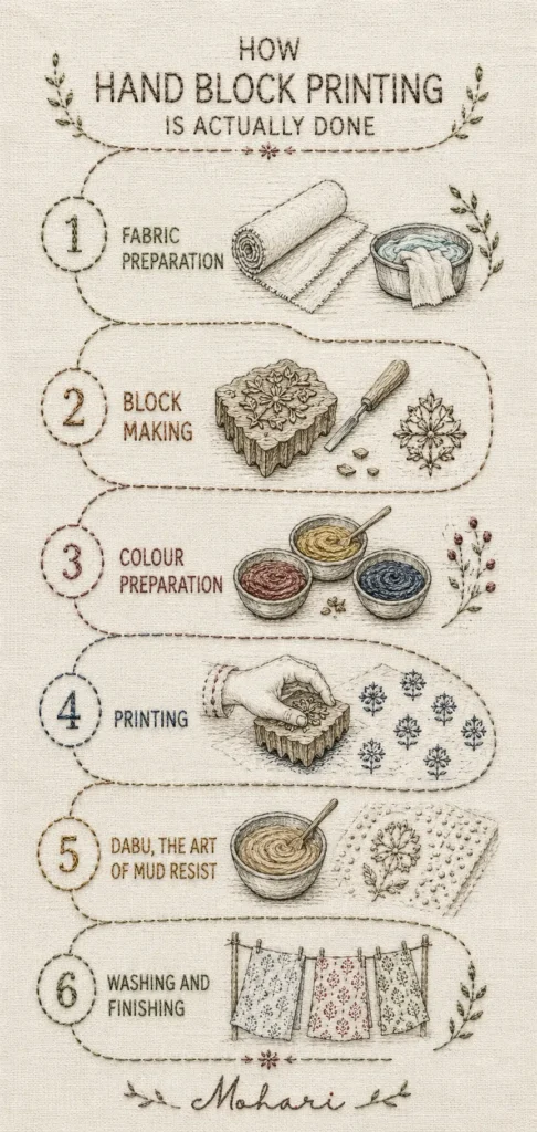 how hand block printing is actually done