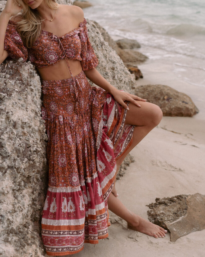 Indian-block-vintage-printed-women-skirt-clothing