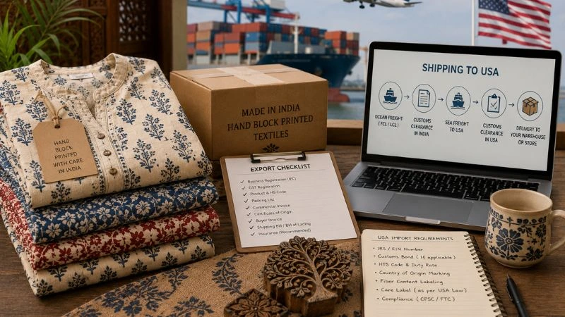 How to Import Hand Block Print Clothing from India to the USA