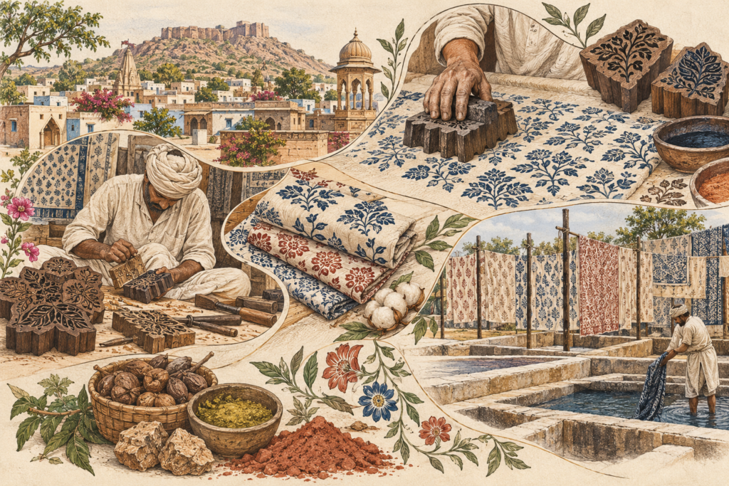 Bagru Hand Block Printing